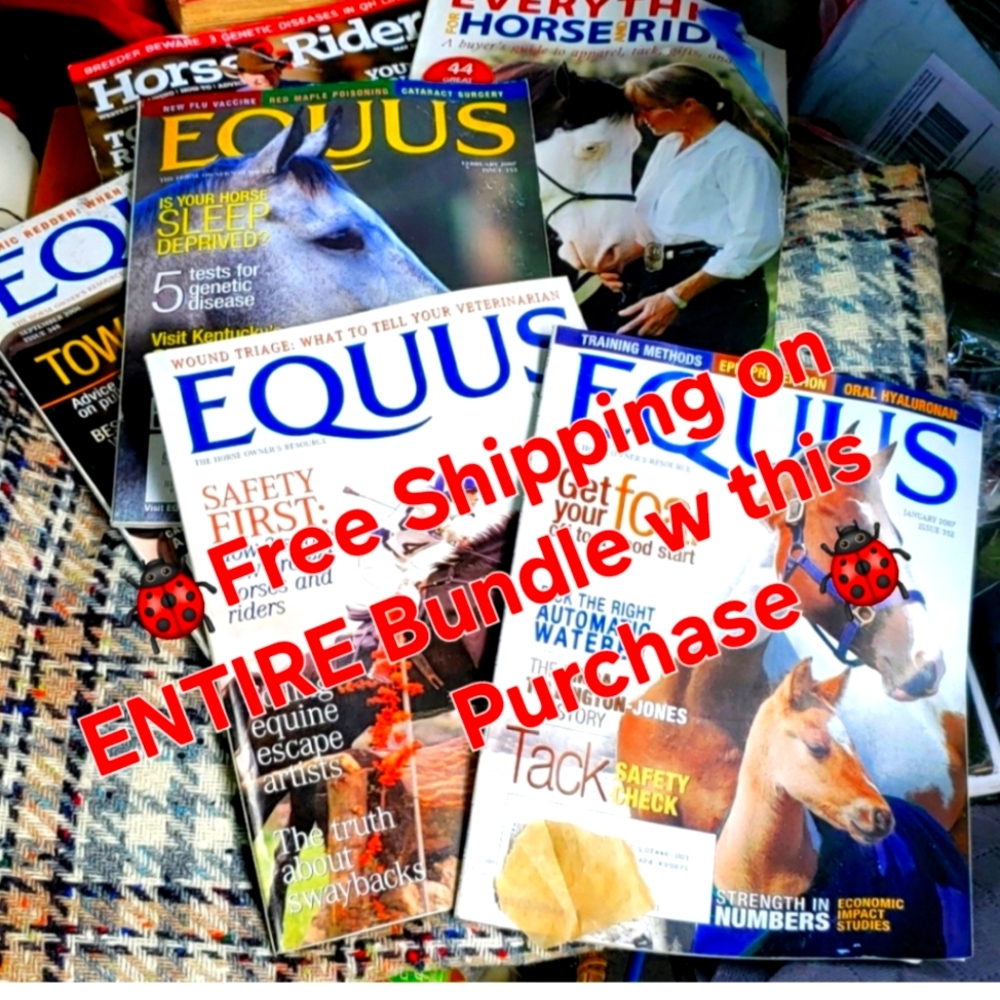 🐞 FREE Ship  Equus Horse Magazine bundle Vintage lot 6  2004-07  art craft farm